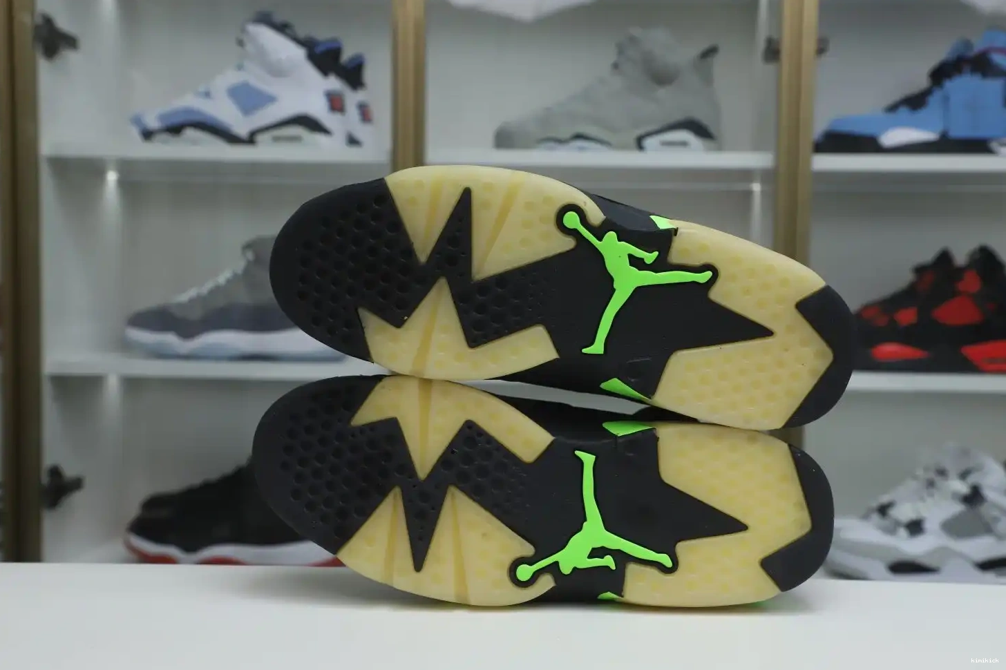 6 RETRO JORDAN GREEN' Kimikick AIR 'ELECTRIC 0619